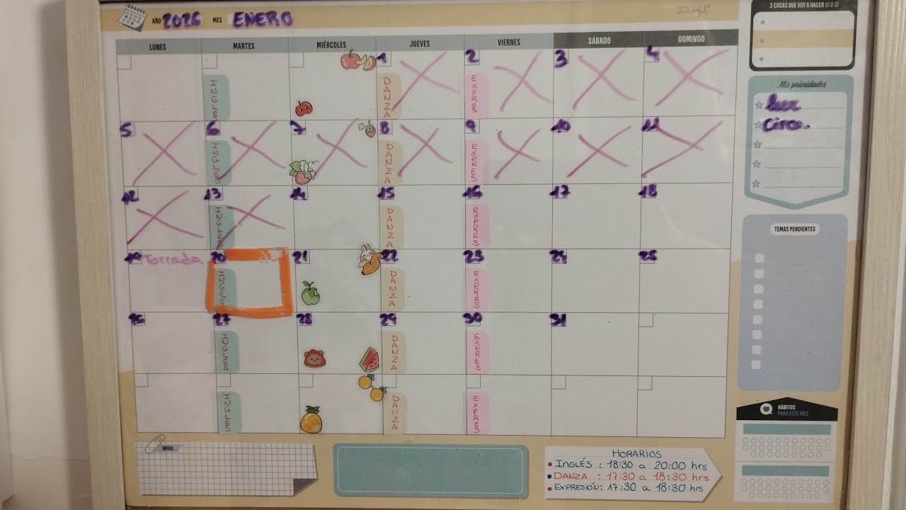 Calendario infinito y almacenaje de dibujos A3