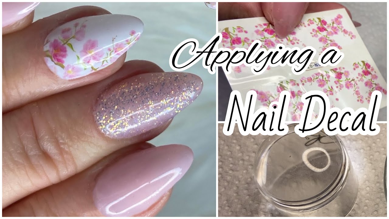 How To Apply Water Decals With A Stamper | Encapsulated Glitter In Gel Polish