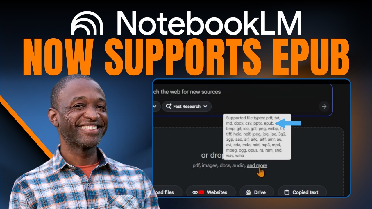 NotebookLM теперь поддерживает формат EPUB (тест загрузки электронных книг).