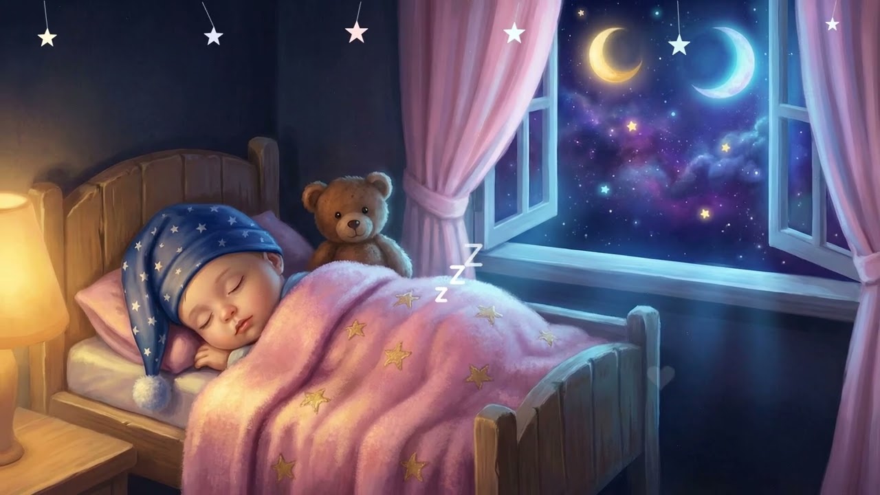 🌙 Rain & Slow Piano ☔ Baby Bedtime Calm