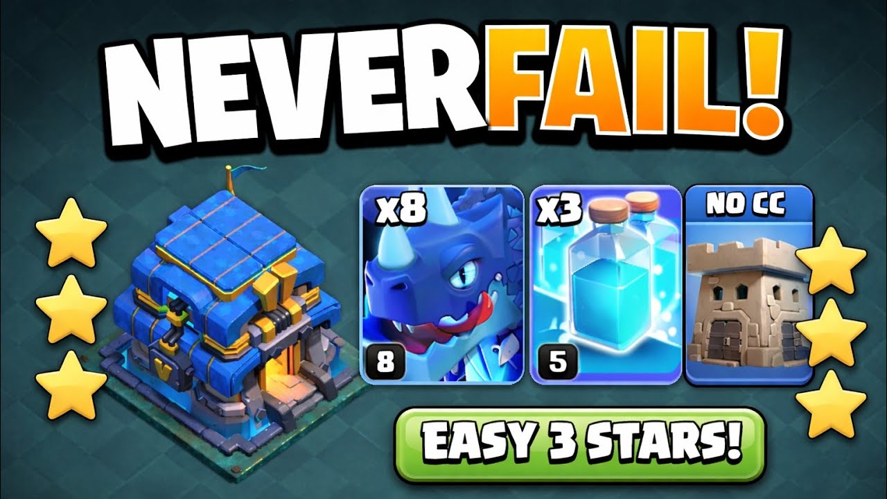 Easiest TH12 Attack Strategy EVER in Clash of Clans | COC Th12 Electro Dragon Attack Strategy
