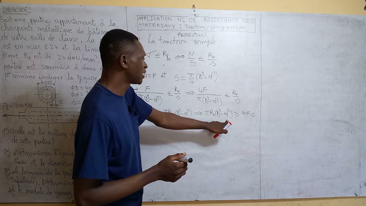 Exercice 1 corrigé rdm : traction-compression