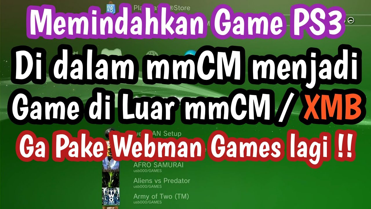 Mengeluarkan game mmCM ke XMB atau di luar mmCM