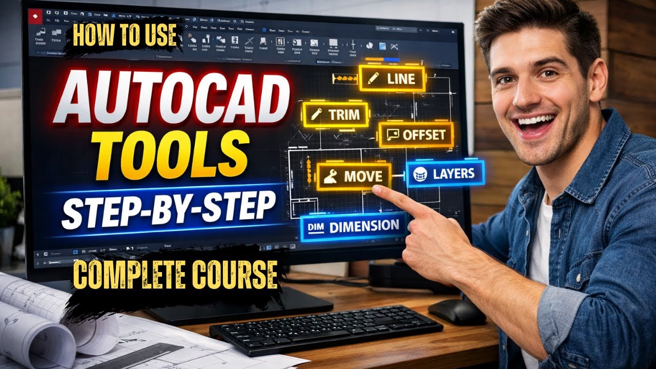 How to Use AutoCAD Tools (Beginner to Pro Step-by-Step Tutorial)