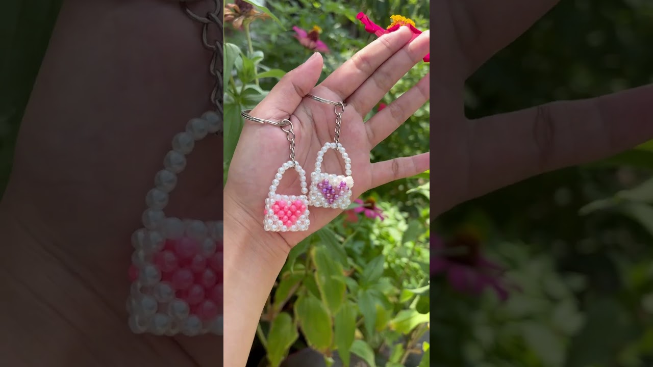 Check my video for tutorial #diy #manikmanik #ganci #gantungan_kunci #beads #bagcharm #keychain