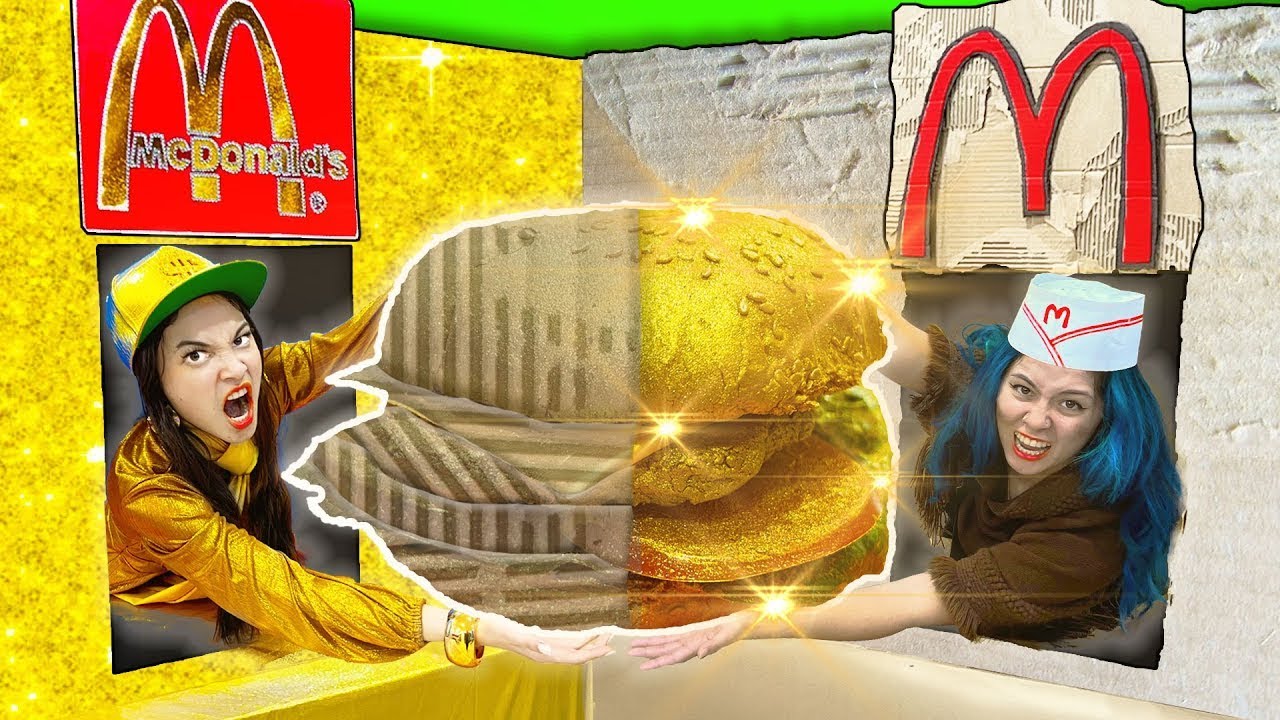 We Build a rich vs broke McDonald's at Home
