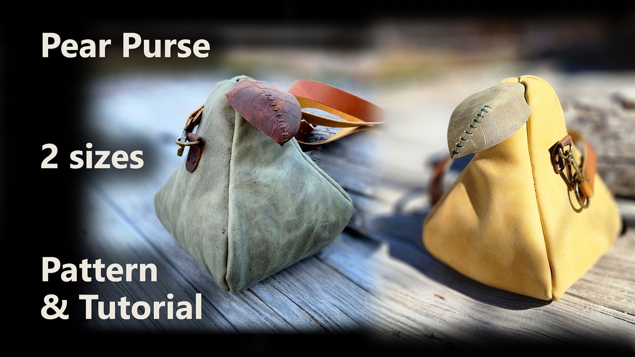 How to make a Pear shaped Purse - DIY PDF - Leather Pattern and Tutorial - 2 sizes included