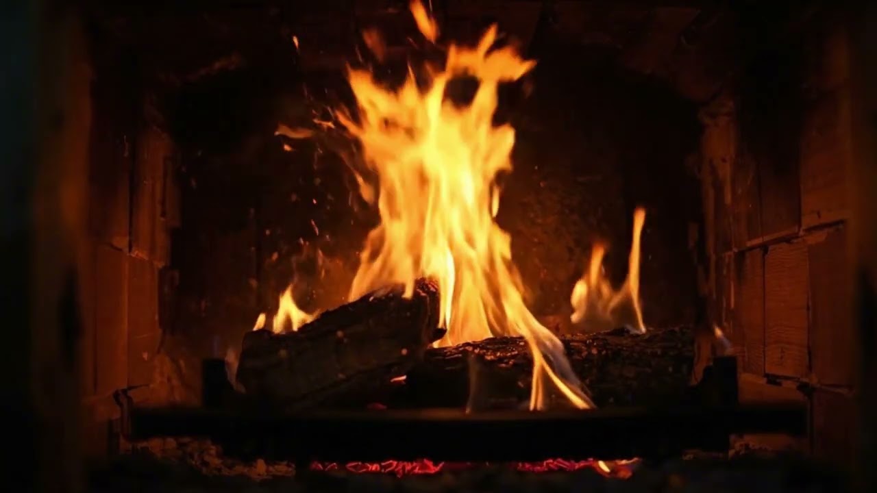 3 Hour Fireplace Night Ambience | Deep Relaxing Fire Sounds | Reading, Study, Focus (no ads)