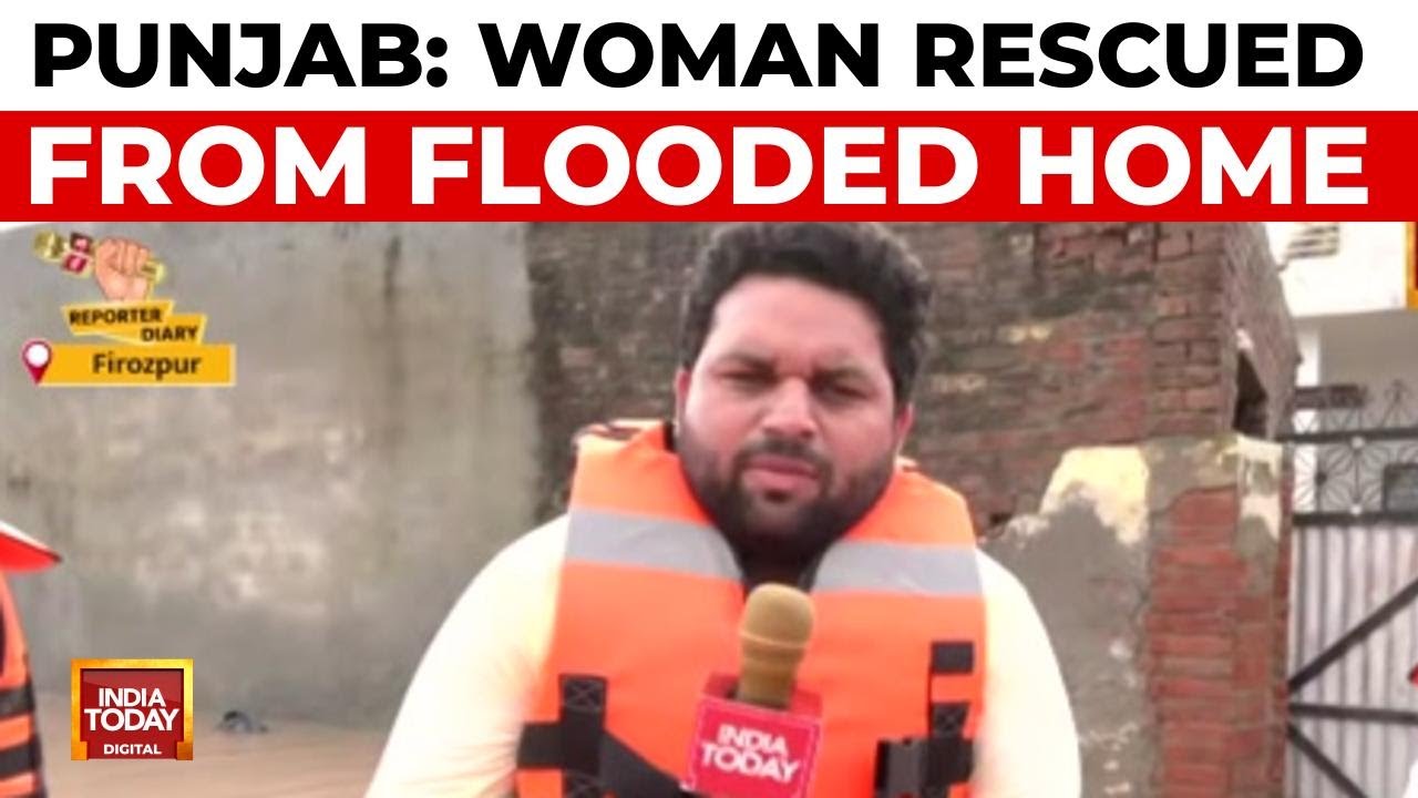 Punjab Floods: NDRF Rescues Woman Stranded Alone For 10 Days in Firozpur's Ruknewala Village