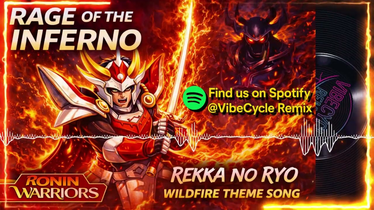 RAGE OF THE INFERNO 🔥 Rekka no Ryo Theme Song | Ronin Warriors Wildfire Metal Anthem