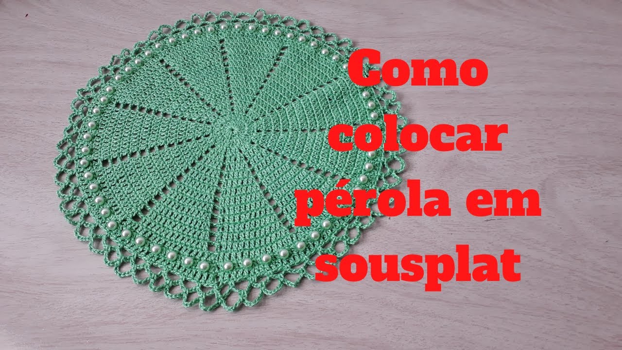 Como colocar pérola em sousplat