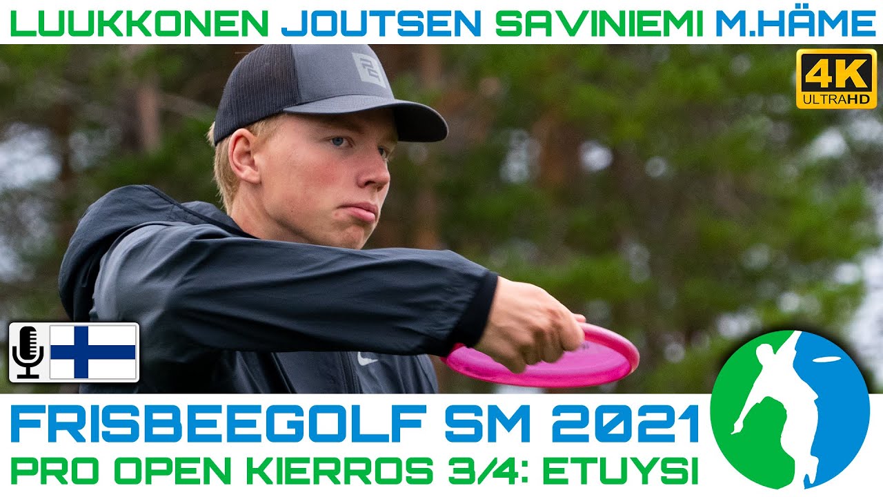 Frisbeegolf SM 2021 kärki K3/4 ETUYSI, Elias Luukkonen, Pyry Joutsen, Severi Saviniemi, Mikael Häme