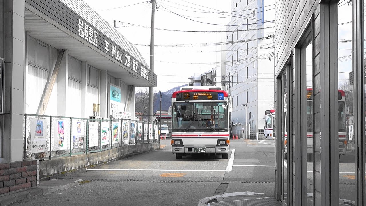 2019 路線バス 会津バス 若松駅前バスターミナル→(上米塚経由)→本郷 4K版
