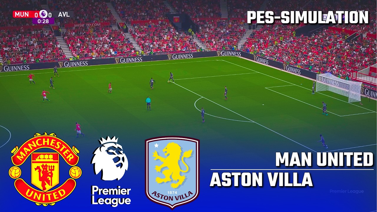 Manchester United vs Aston Villa - English Premier League | EPL | PES 21 Football Simulation