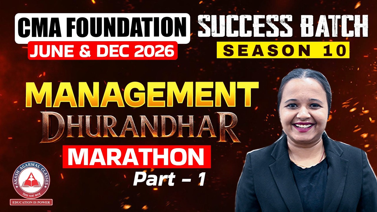 CMA Foundation Management | Complete Marathon Lecture | June 2026