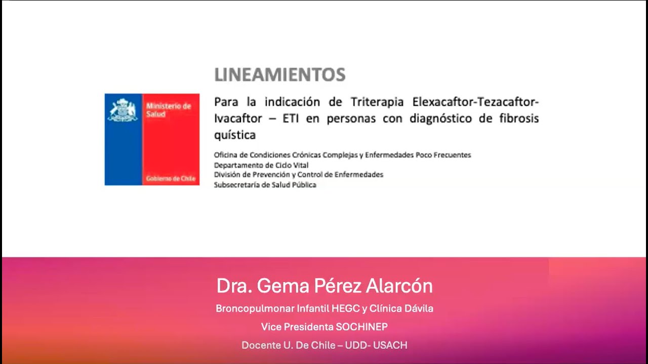 Webinar Fibrosis quística: nuevos lineamientos GES