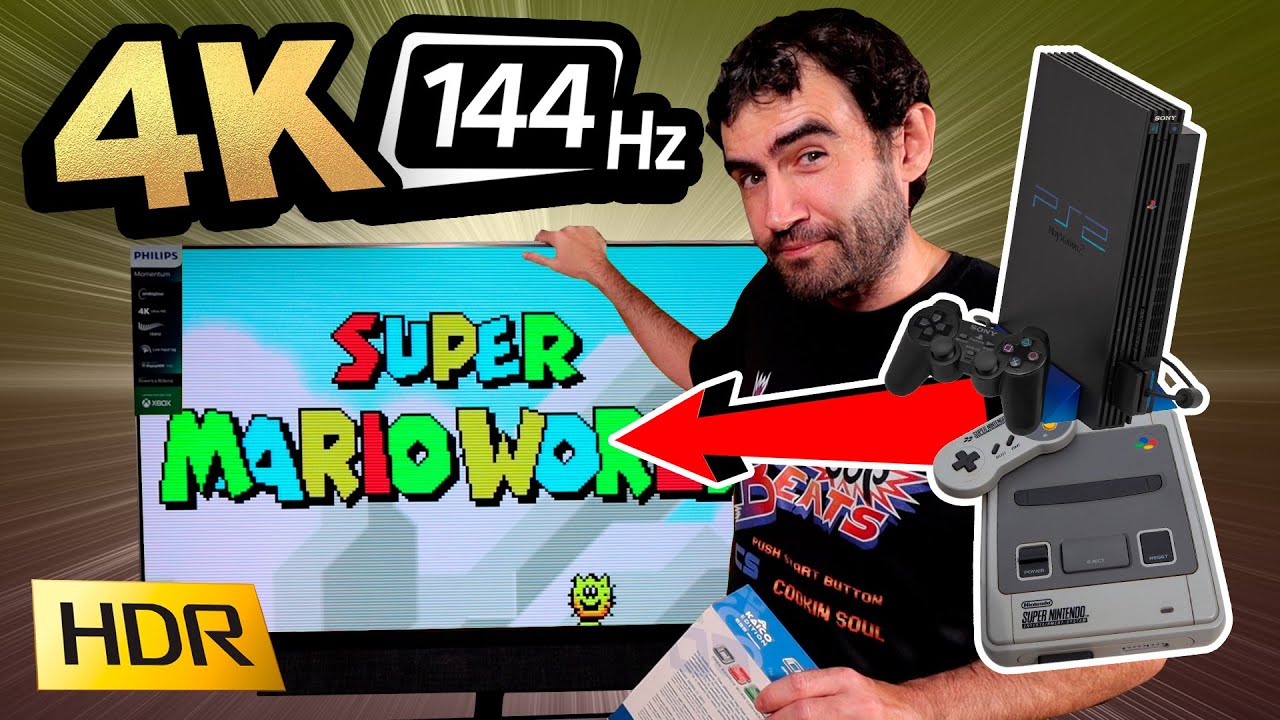CONVIERTE tus consolas RETRO para que se vean PERFECTAS en un SUPER MONITOR 4K 144hz y 55
