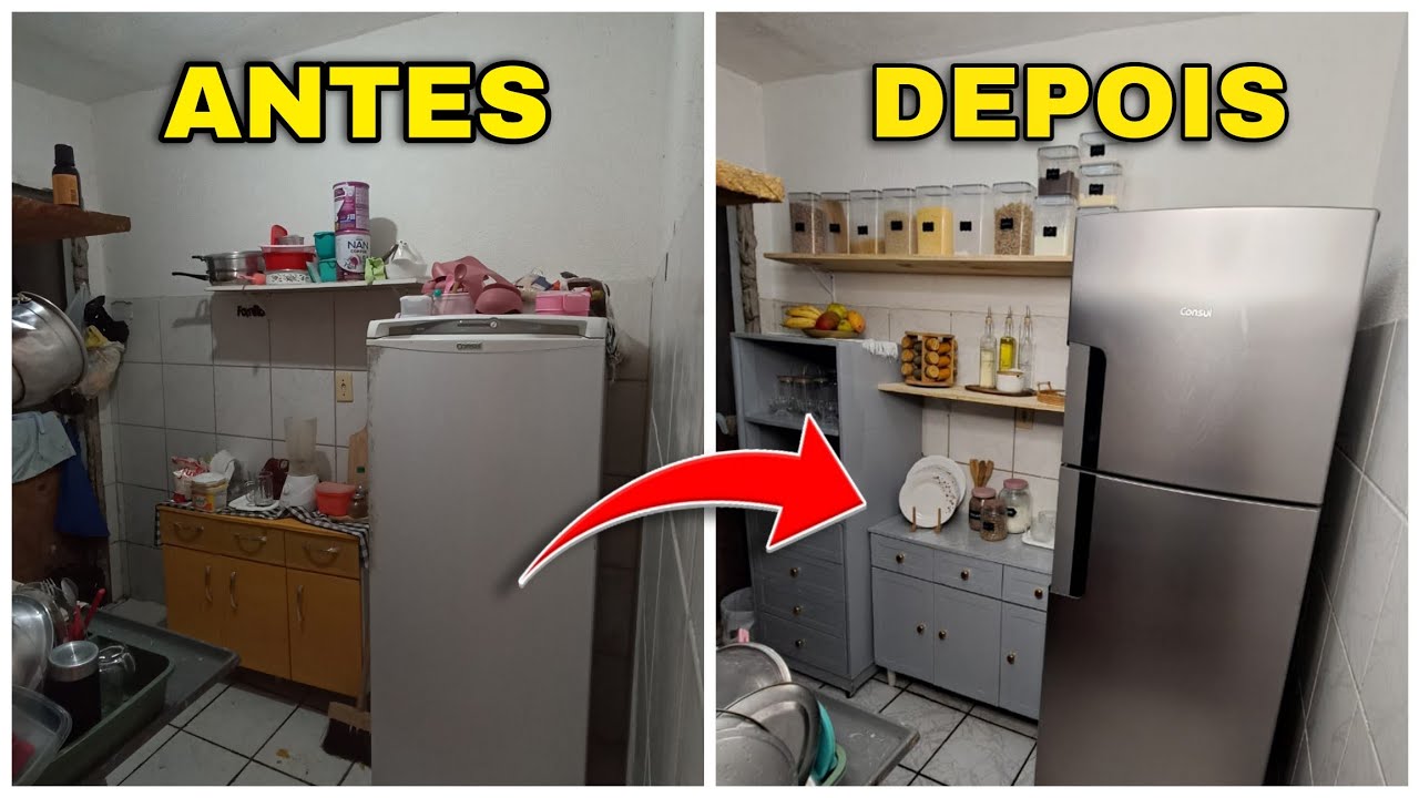 Transformei minha cozinha pequena sem gastar muito