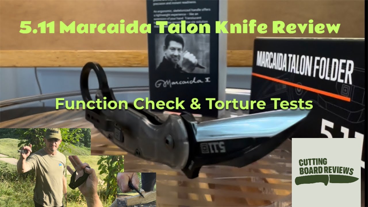 Doug Marcaida Talon Folding Knife Torture Tested! Function Review and Resharpening.