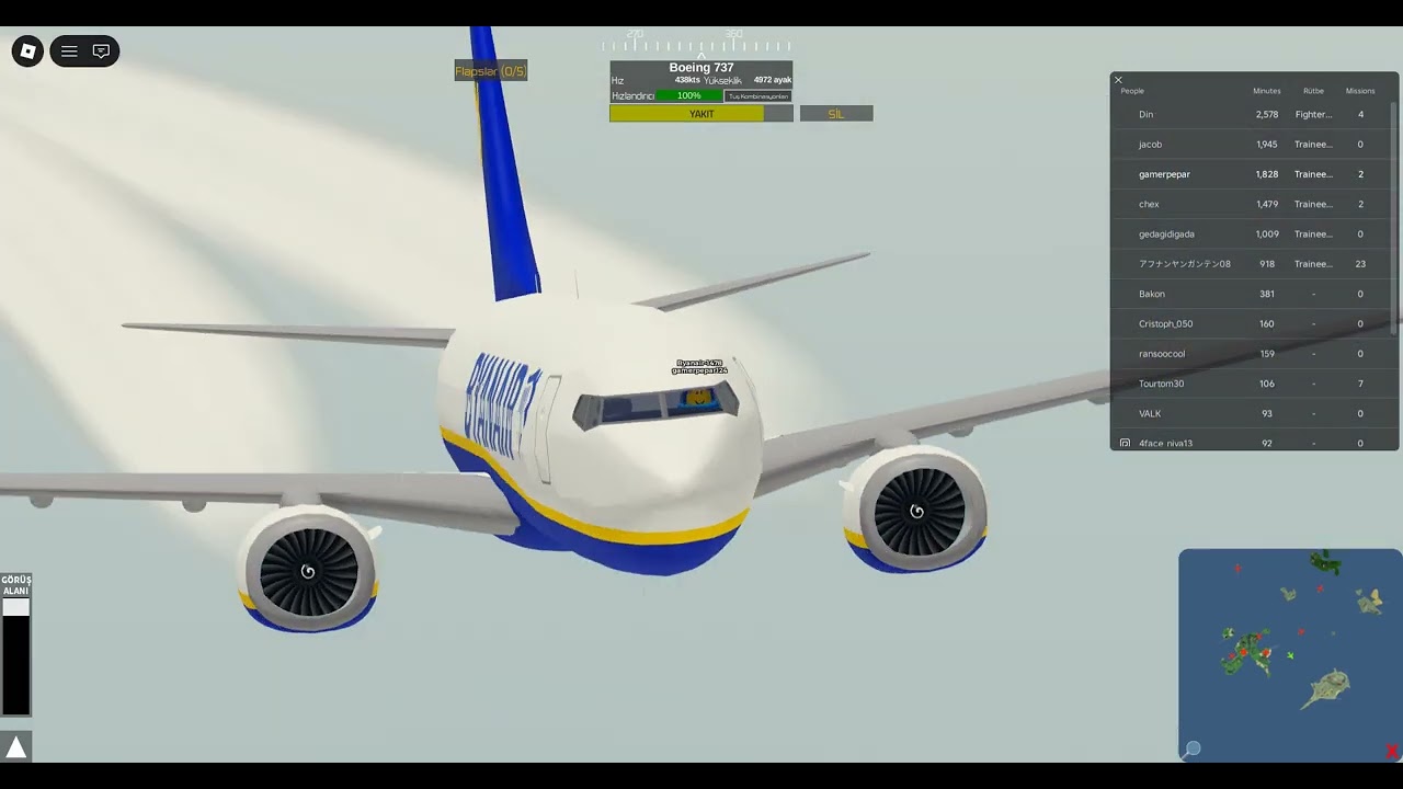 Takeoff The Greater Rockford Airport Landing İn Cyprus Larnaca Airport With Byanair Airlines B737