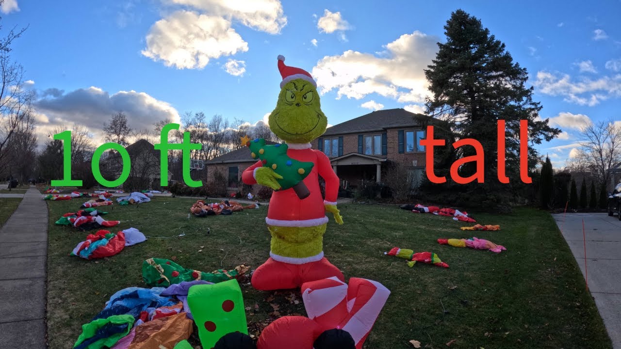 New For 2025 10ft Fuzzy Grinch Inflatable From Lowe's