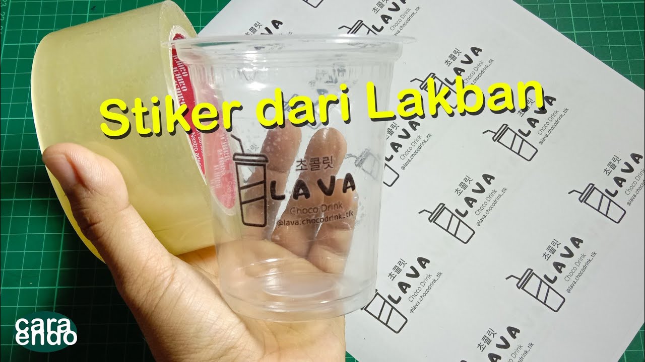 Cara membuat stiker transparan dari lakban bening