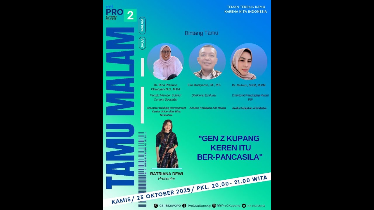 TAMU MALAM - “GEN Z KUPANG KEREN ITU BER-PANCASILA” - 23 OKTOBER 2025