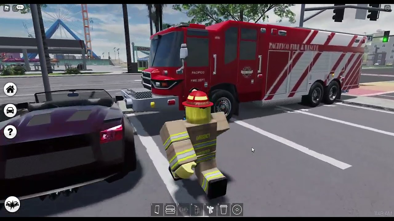 ROBLOX Pacifico Firefighter experience #firetruck #roblox #fire #subscribe