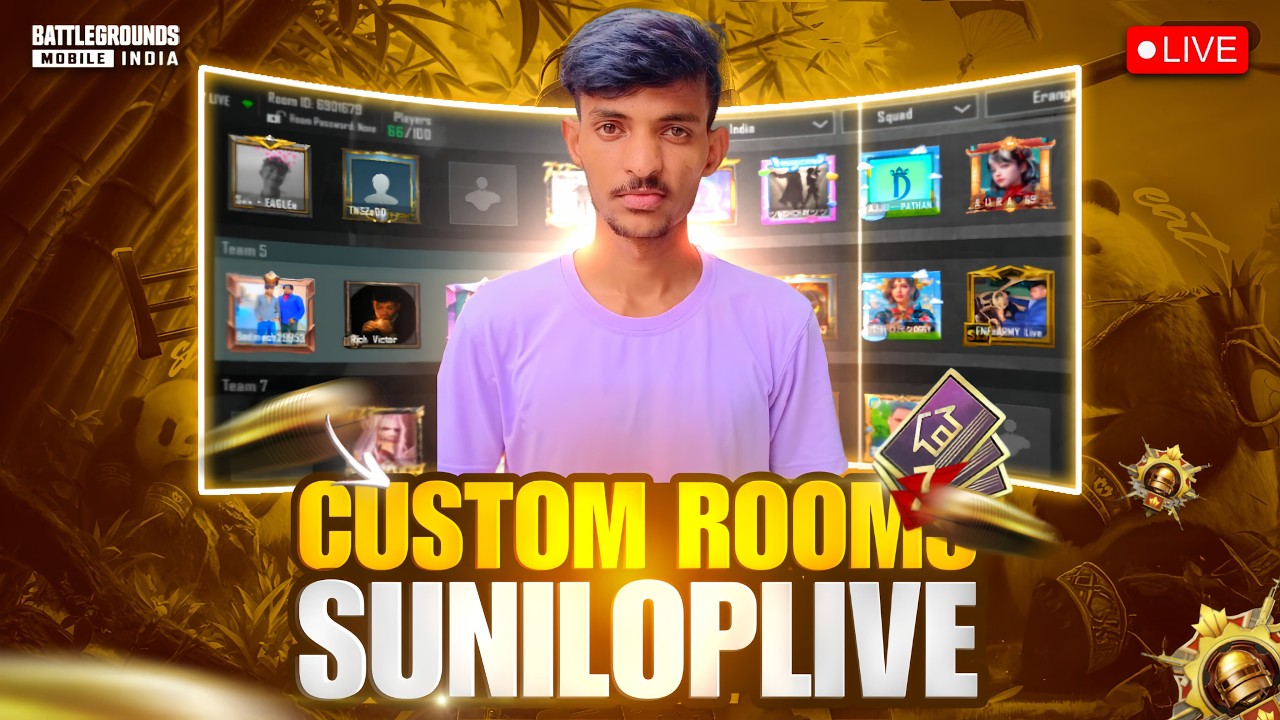 BGMI LIVE ❤️ SUNILOPLIVE TEAM CODE GAMEPLAY
