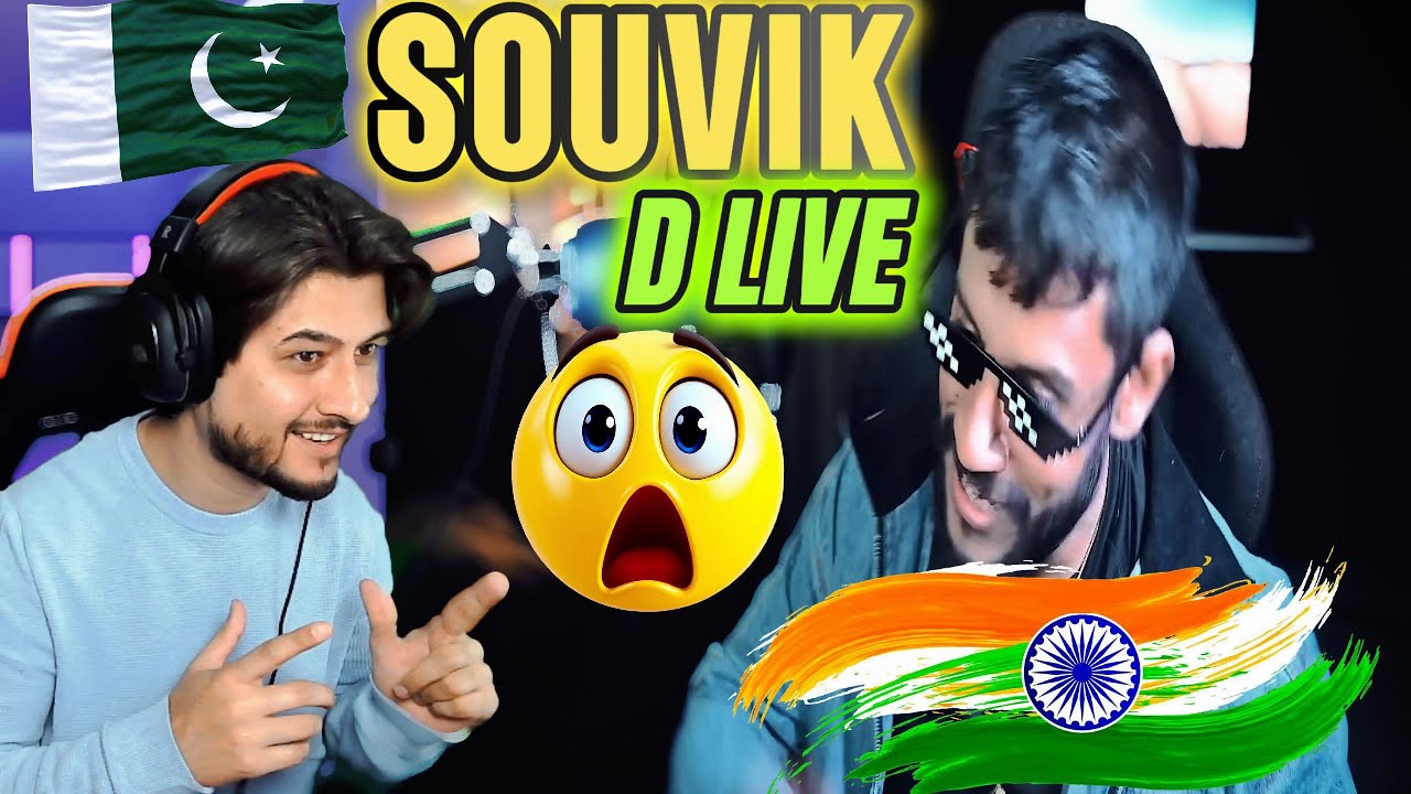 WHO IS SOUVIK D LIVE - PAKISTANI REACTION ON INDIAN PLAYER #reaction #reactionvideo