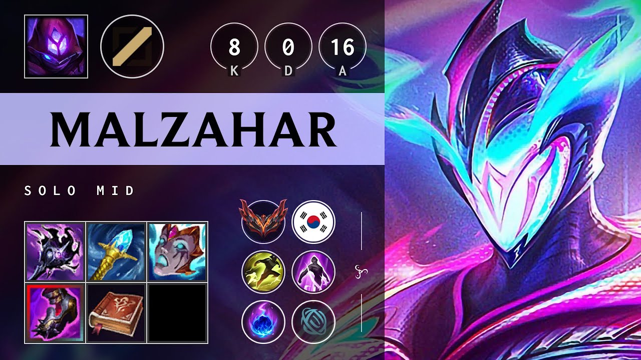 Malzahar Mid vs Viktor - KR Grandmaster Patch 25.04