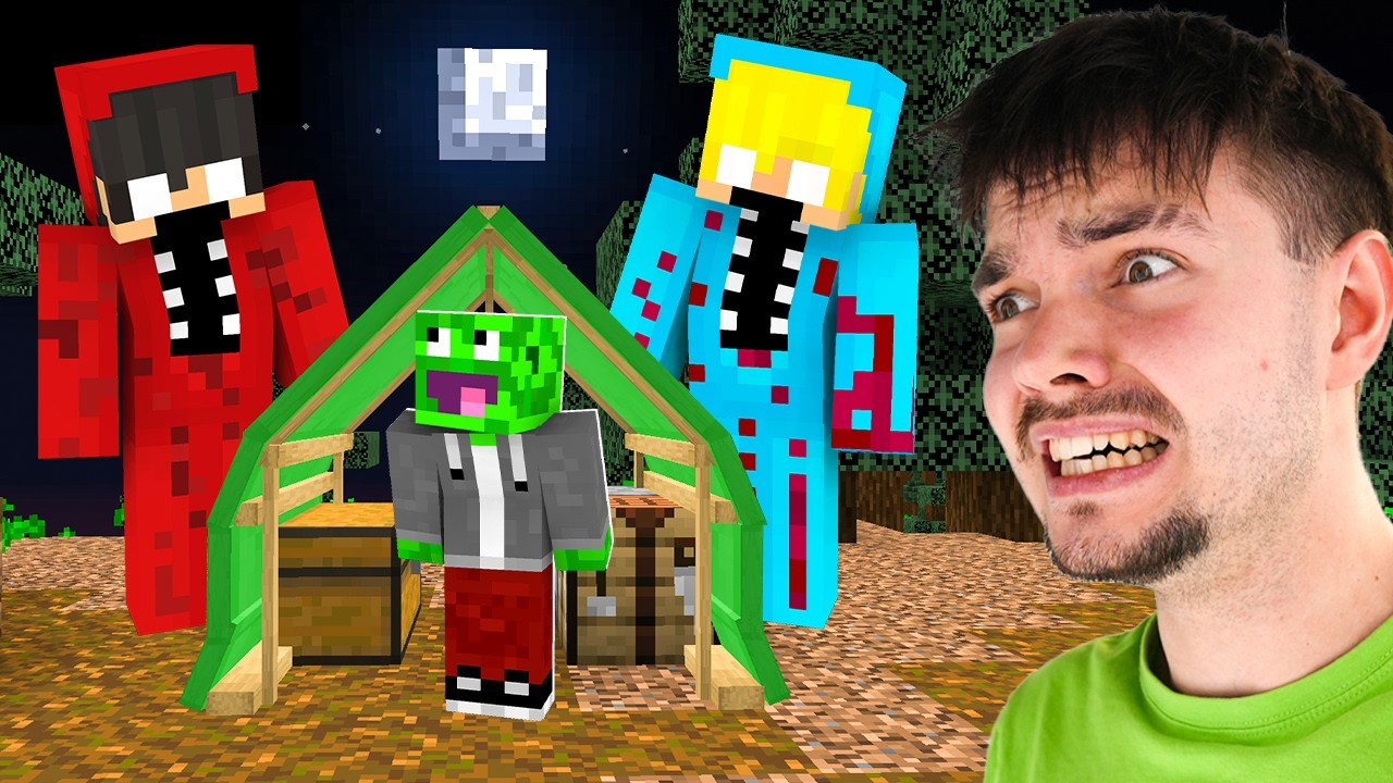 SPĘDZILIŚMY NOC w NAMIOCIE i STAŁO SIĘ TO w Minecraft! 💀