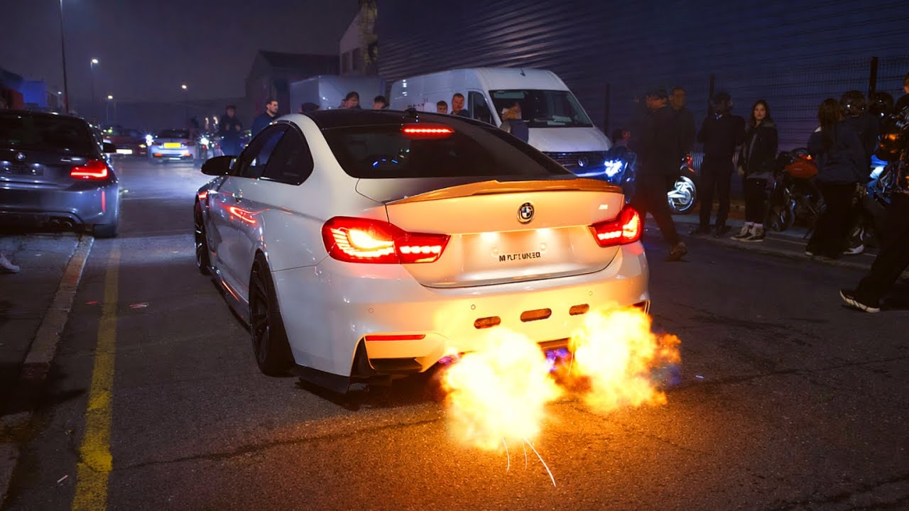 Modified Cars Leaving a Car Meet! (London Street Racers!)