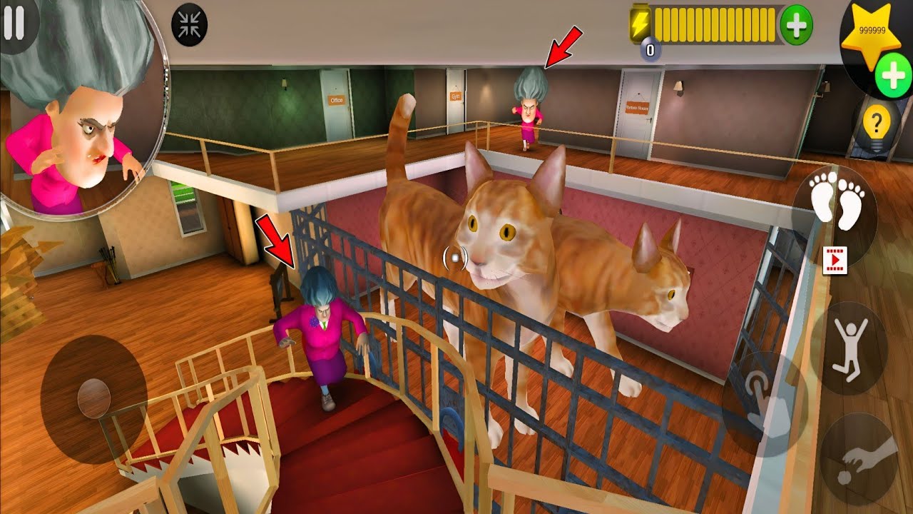 Miss T vs GIANT CATS&hellip; Who Wins? 🐱😱 | Scary Teacher 3D