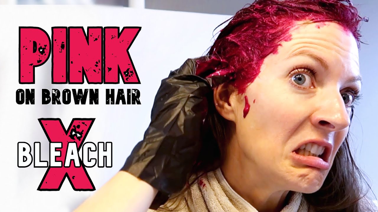 Manic Panic Hot Hot Pink on Dark Hair
