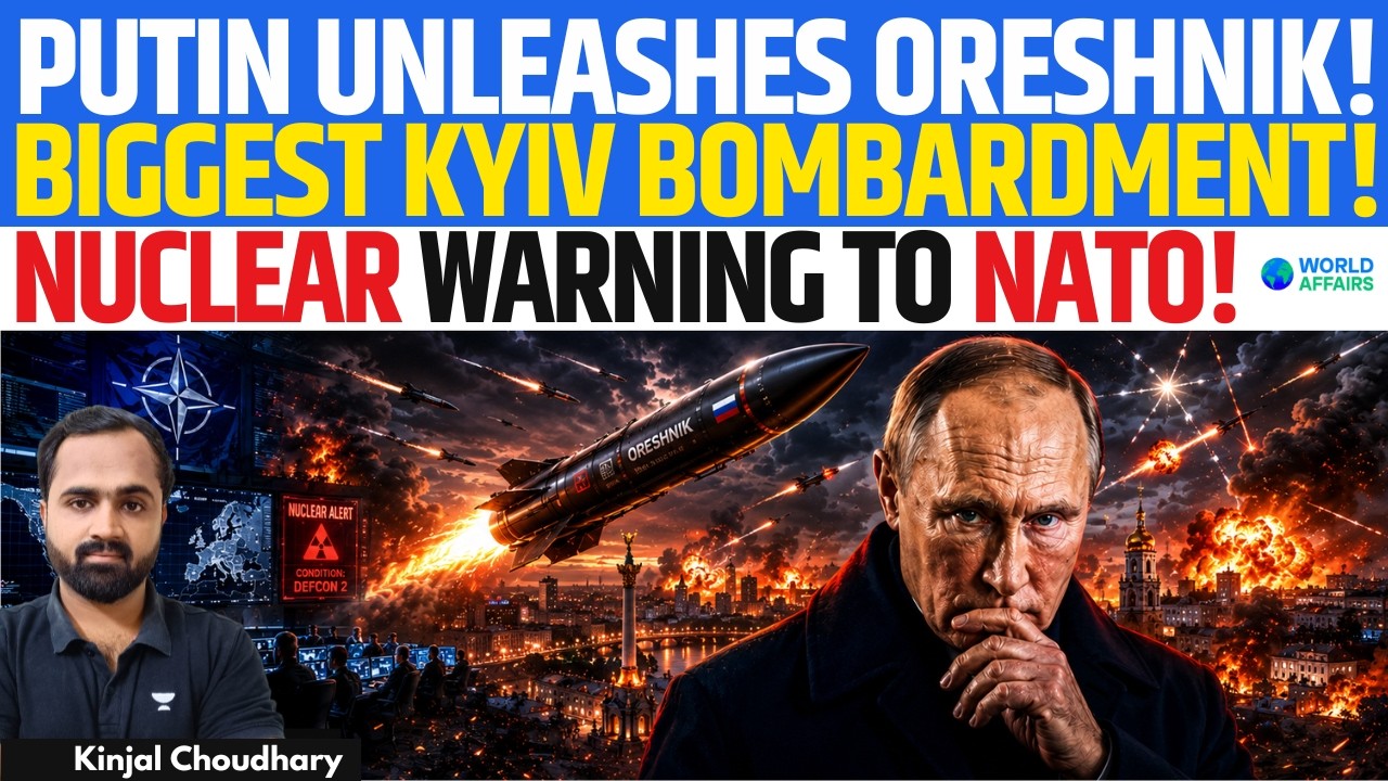PUTIN'S REVENGE - 100+ Missiles & 600 Drones Smash Kyiv | Nuclear ORESHNIK Warning To Europe! Kinjal