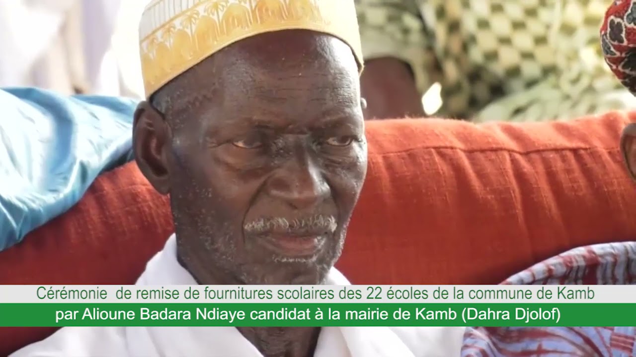 REMISE DE FOURNITURES SCOLAIRES PAR ALIOUNE BADARA  NDIAYE  CANDIDAT A LA MAIRIE KAMB