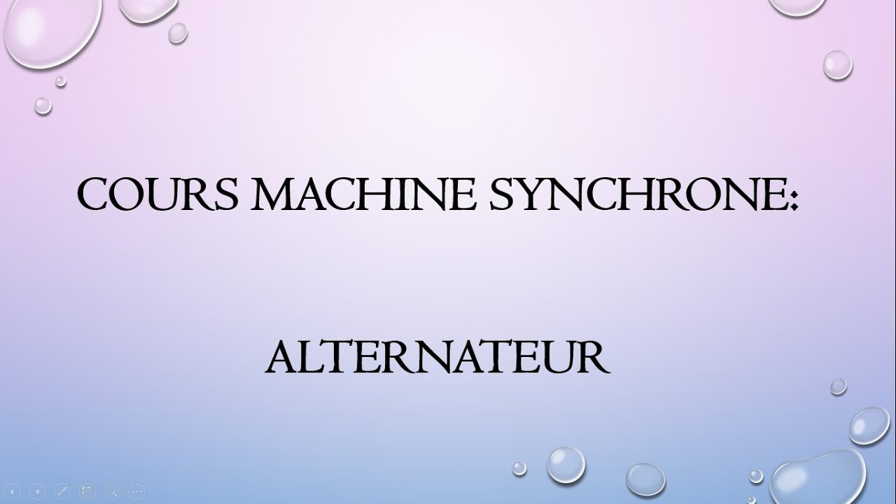 cours machine synchrone: alternateur