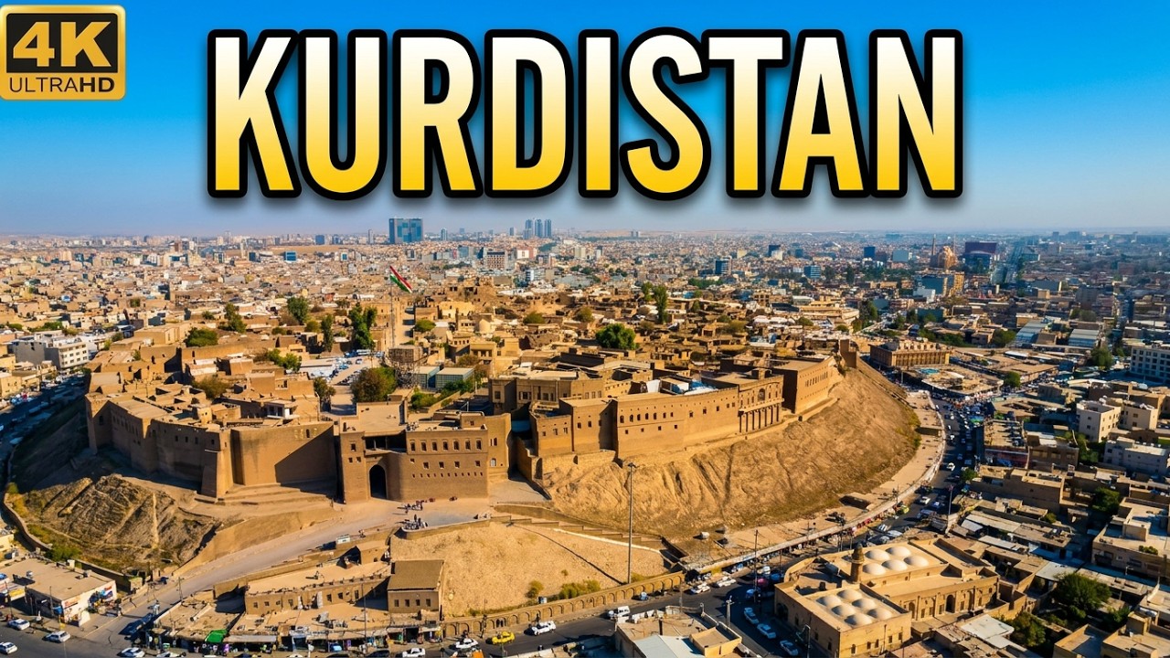 Erbil Citadel 4K Drone View IRAQI KURDISTAN