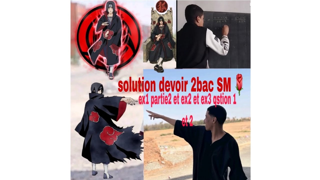 Solution devoire MATH 2bac SM ex1 partie 2 et ex2 et ex3 question 1 et 2 