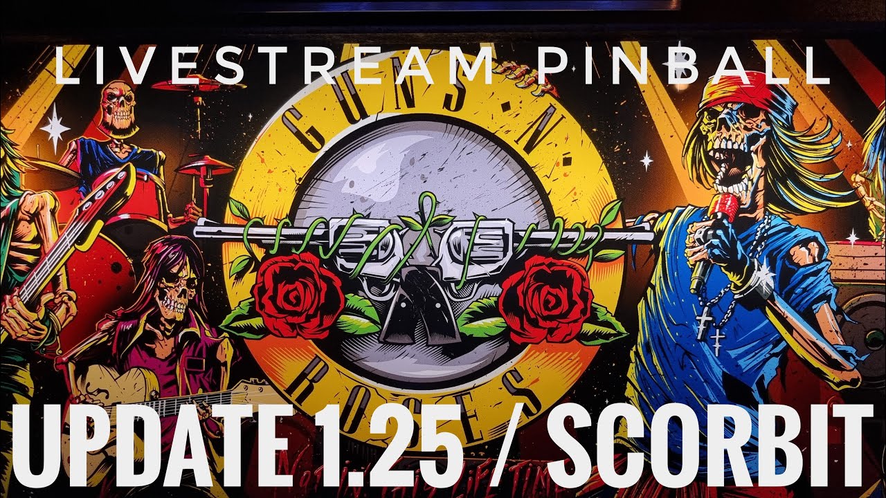 Livestream flipper Guns and Roses Jersey Jack Pinball