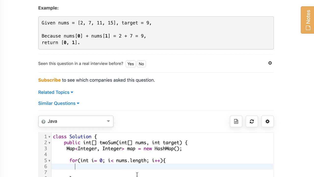 leetcode Q1: Two Sum