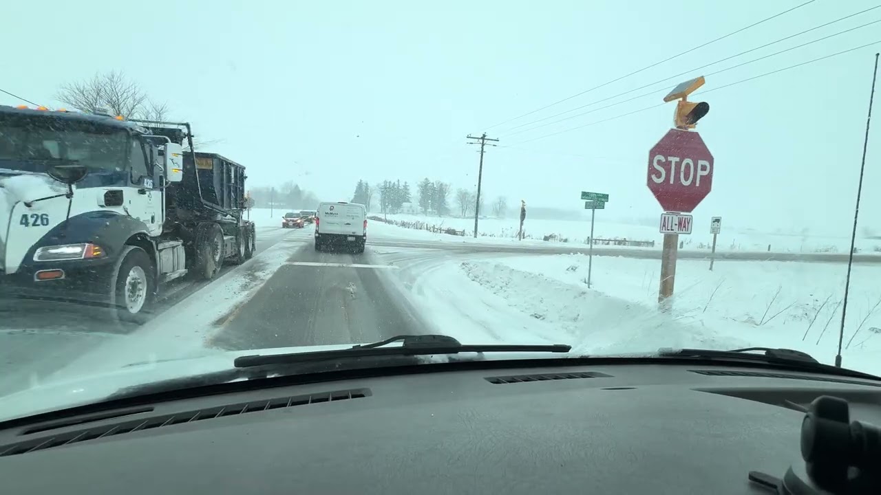 Drumbo to London Ontario Canada on back roads 19/01/2026