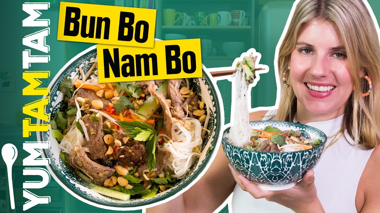 Bun Bo Nam Bo // Vietnamesischer Salat mit Reisnudeln, Rindfleisch & Chili // #yumtamtam