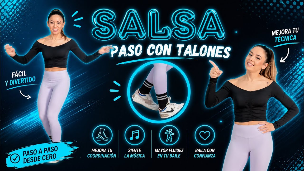 Tutorial Salsa 🔥 Paso salsa “Juego de talones”