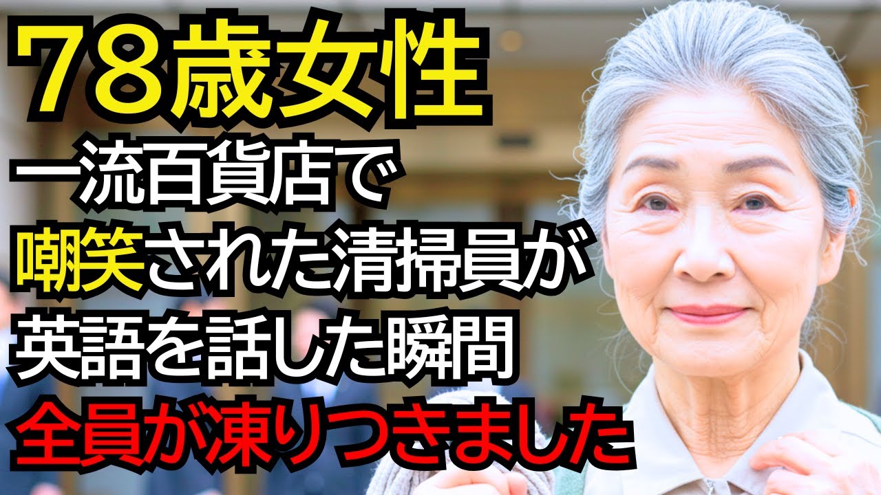 清掃員のおばあさんが外国人に話しかけようとした時、鼻で笑われましたが、──話し始めた瞬間、全員が凍りつきました