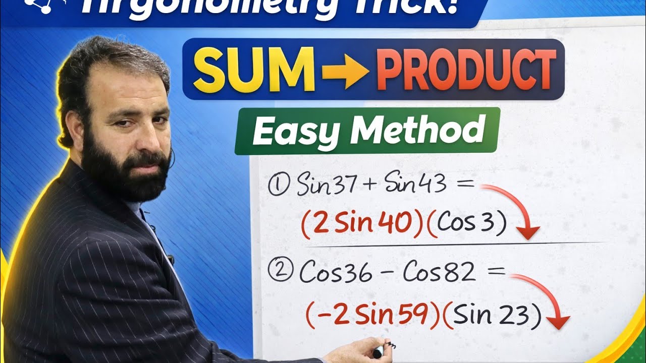 Uses of Converting Sum into Product Formulae | Trigonometry  | Easy Method