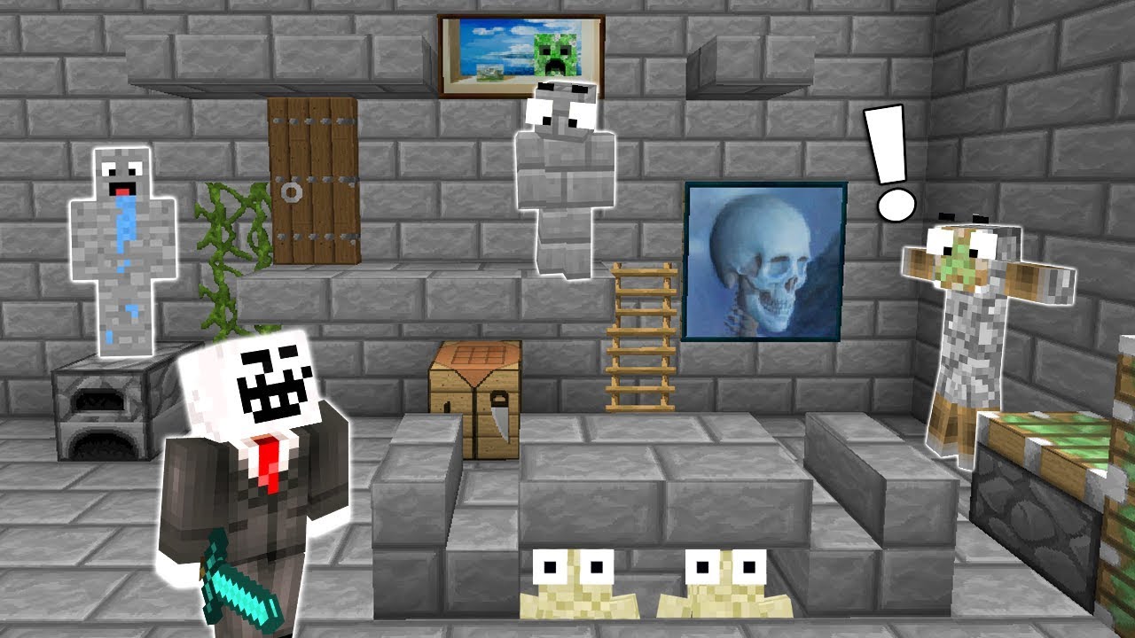 TROLLEANDO EN ESCONDITES SECRETOS DE MINECRAFT 💥 NOOB VS TROLL VS PRO EN EL SERVIDOR 😂