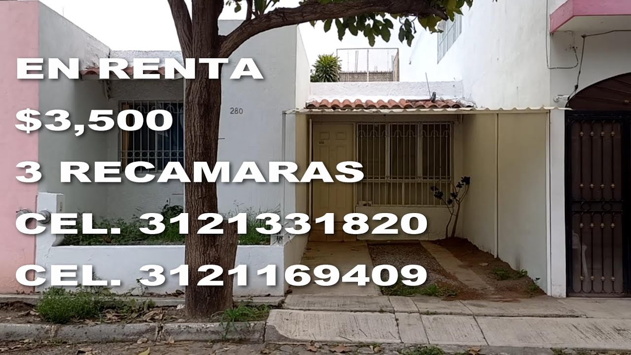 Casa en renta $3,500 de 3 recámaras ubicada en el fraccionamiento Villas Alameda en Villa de Álvarez