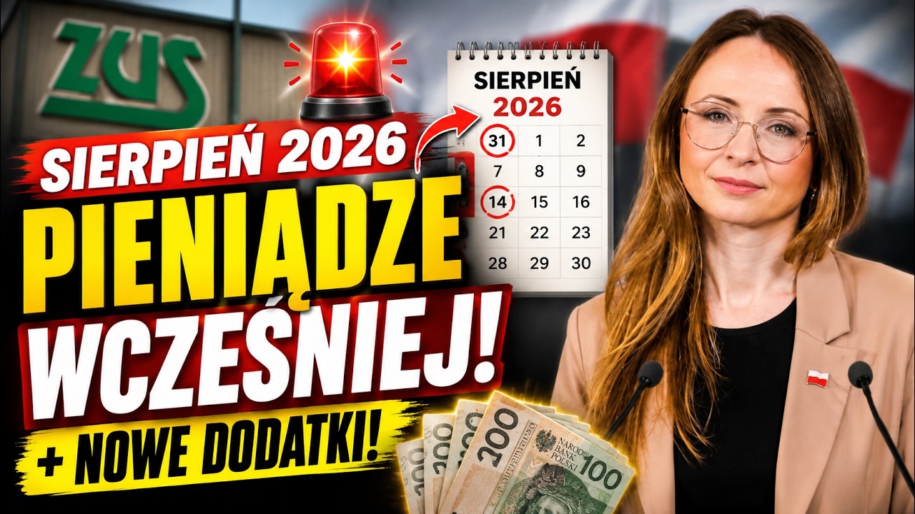 🚨 SIERPIEŃ 2026: ZUS Zmienia Terminy Wypłat! Emeryci Dostaną Pieniądze Wcześniej + Nowe Dodatki